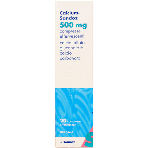 Calcium Sandoz 20 Compresse Effervescenti 500mg