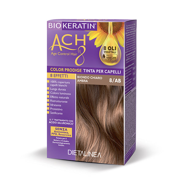 Biokeratin Ach8 Tinta Capelli Biondo Chiaro Ambra 8/ab