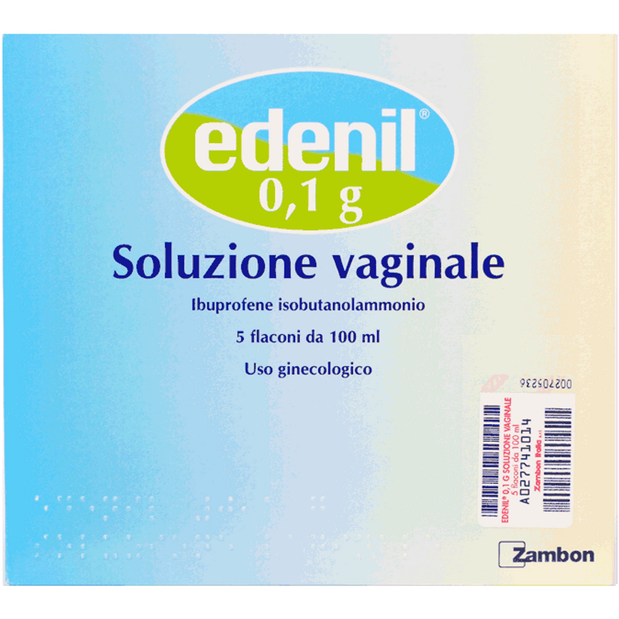 Edenil Soluzione Vaginale 5 Flacone 100ml0,1g