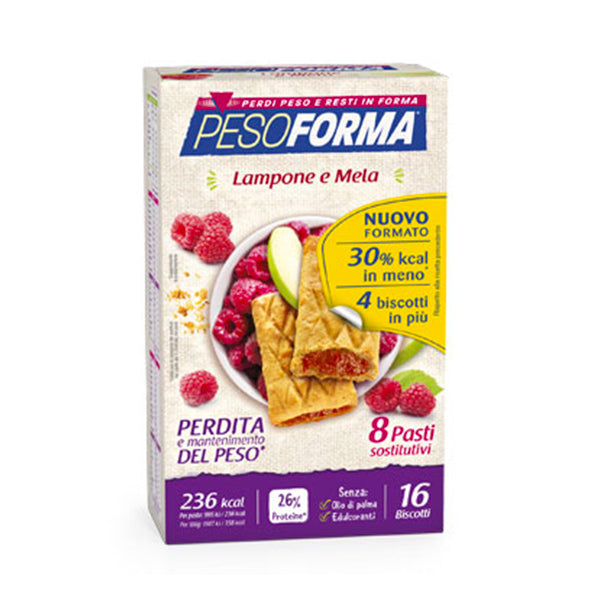 Pesoforma Biscotti Lampone Mela 16 Pezzi