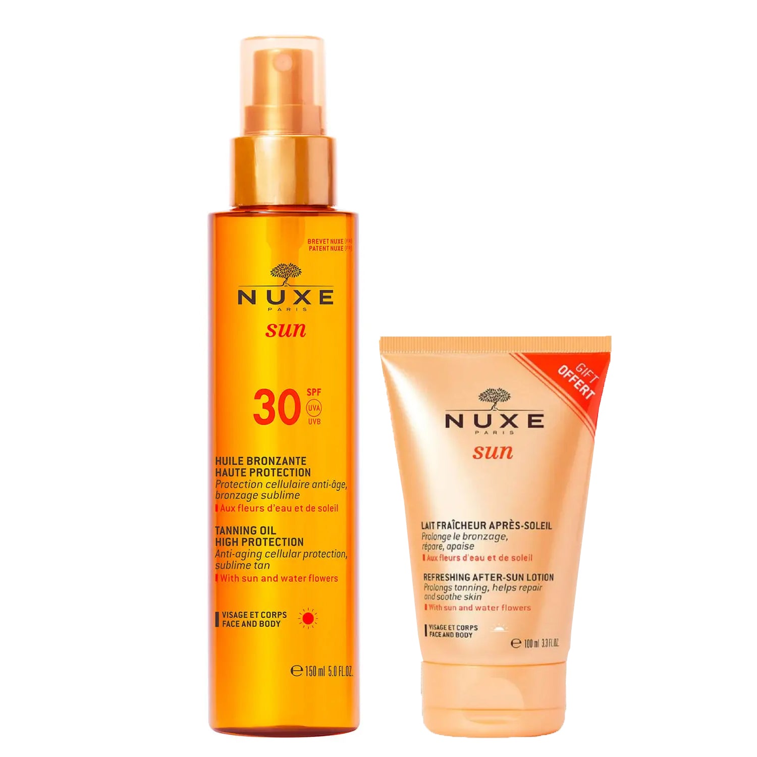 Nuxe Sun Olio Spf30 150ml + Latte Doposole 100ml