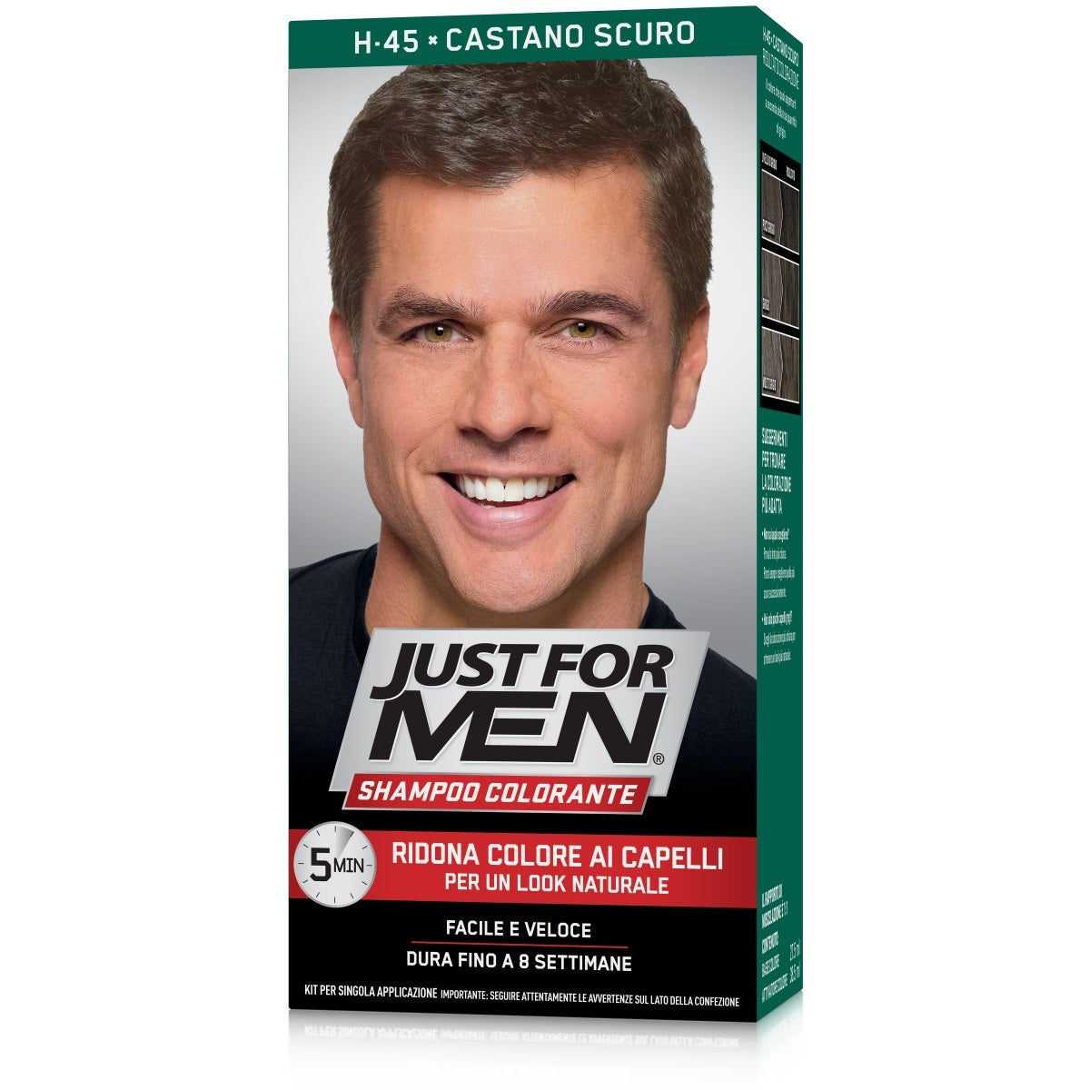 Just For Men Shampoo Colorante H45 Castano Scuro