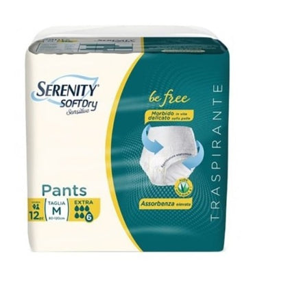 Serenity Softdry Sensitive Pants Extra M 12 Pezzi
