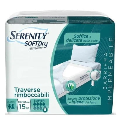 Serenity Softdry Sensitive Traversa 180x80 Cm 15 Pezzi