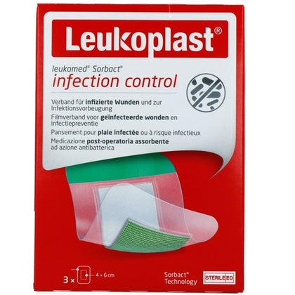 Leukoplast Sorbact Infection 5x7,2cm 3 Pezzi