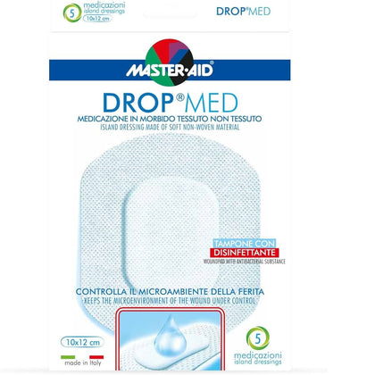 MASTER AID DROP MED MEDICAZIONE TESSUTO NON TESSUTO 10X12CM