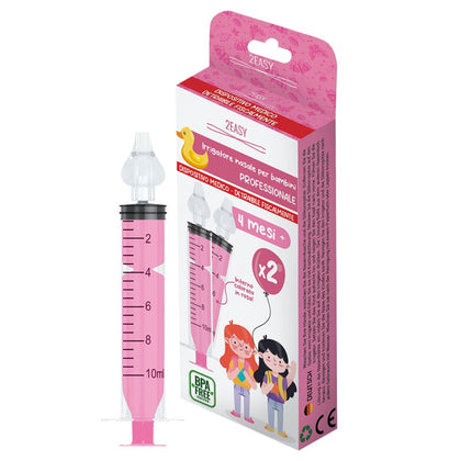 2easy Siringa Lavaggio Nasale Rosa Con Oliva 2 Pezzi