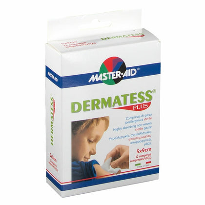 Master Aid Dermatess Plus Garza Steriletnt 5x9cm 12 Pezzi
