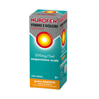 Nurofen Febbre Dolore Bambini 200mg/5ml Arancia (scade 11/25
