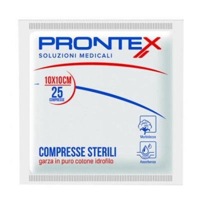 Prontex Garza In Cotone 10x10 Cm 25 Pezzi