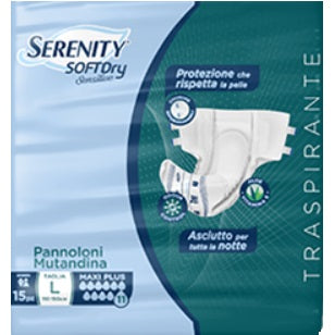 Serenity Sensitive Pannoloni Mutandina M Maxi Plus 15 Pezzi