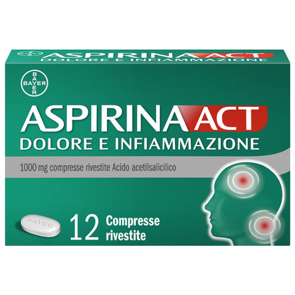 Aspirinaact Dolore E Infiammazione 1000mg 12 Compresse