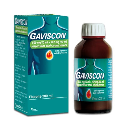 Gaviscon 500mg/10ml + 267 Mg/10ml Sospensione Orale Menta