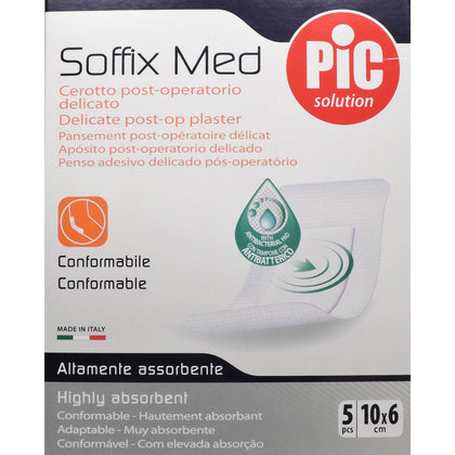 Pic Soffix Med 10x6cm Sterile Antibatterico 5 Cerotti