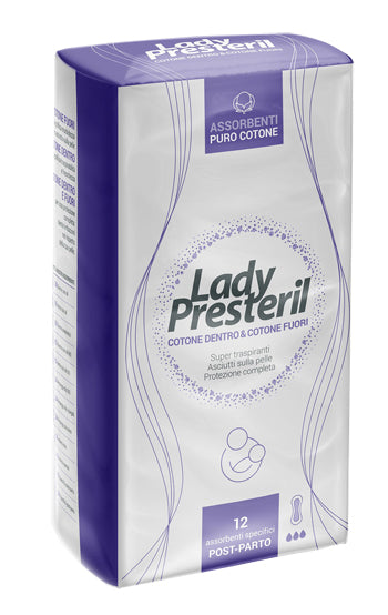 Lady Presteril Assorbenti Post Parto 12 Pezzi