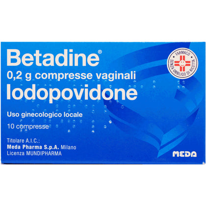 BETADINE 10 COMPRESSE VAGINALE 200MG