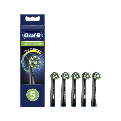 Oral B Testine Ricambio Cross Action Black Edition 5 Pezzi
