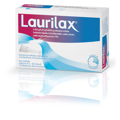 Laurilax Rett Sol 4 Flacone Mono 5ml