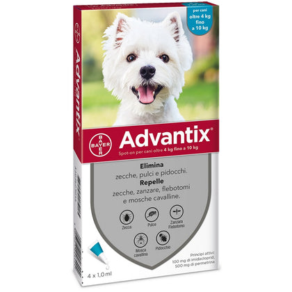 Advantix Spot On 4 Pipette 1ml 4-10 Kg