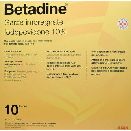 Betadine 10garze Impregnate 10x10