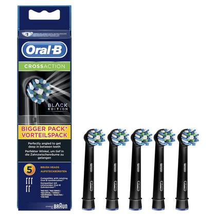 Oral-b Cross Action Testine Ricambio Black Edition 5 Pezzi