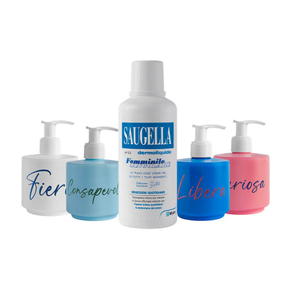 Saugella Femminile Singolare 500ml + Dispenser 150ml