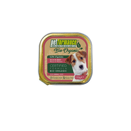 Petformance Bio Organic Vaschetta Cane Ricco In Manzo 150g