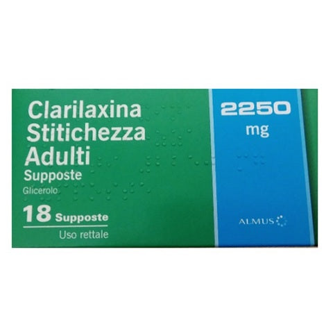 Clarilaxina Glicerolo 18 Supposte 2250mg