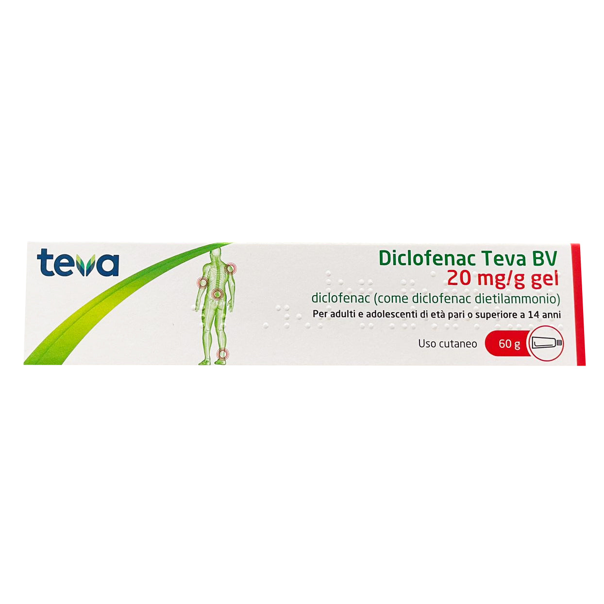 Diclofenac Teva Bv Gel 20mg/g 60g