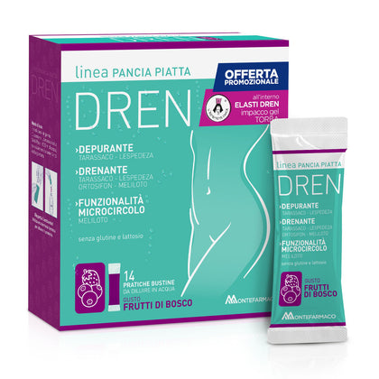 Pancia Piatta Dren Frutti Bosco+elastidren Impacco Gel Torba