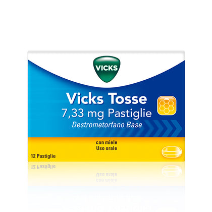 Vicks Tosse 12 Pastiglie 7,33mg Miele