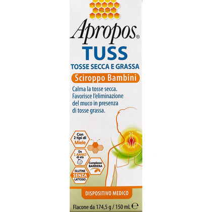 Apropos Tuss Sciroppo Tosse Secca E Grassa Bambini 150ml