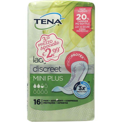 Tena Discreet Mini Plus 16 Pezzi