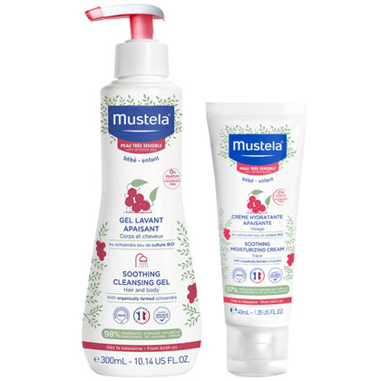 Mustela Gel Detergente Lenitivo + Crema Viso Lenitiva