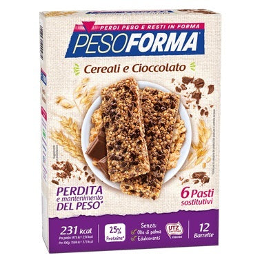Pesoforma Barrette Cereali E Cioccolato 12 Pezzi