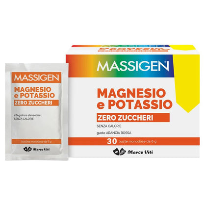 Massigen Magnesio E Potassio Zero Zuccheri 24 + 6 Bustine