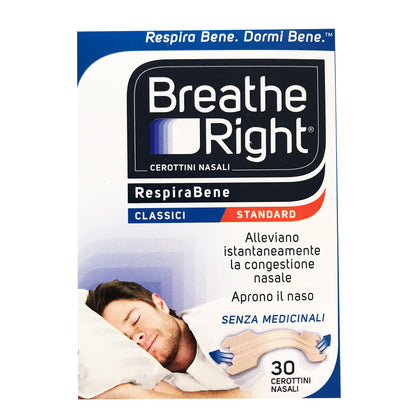 Breath Right Cerotti Nasali Classici Standard 30 Pezzi