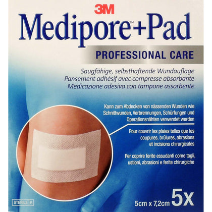 Medipore+pad Med 5 Cm X 7,2cm 5 Pezzi
