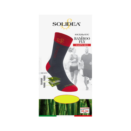 Solidea Socks For You Bamboo Fly Happy Red Giallo Fluo Xl