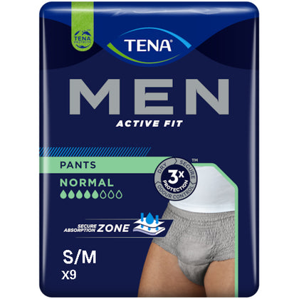 Tena Men Active Fit Pants Normal S/m 9 Pezzi