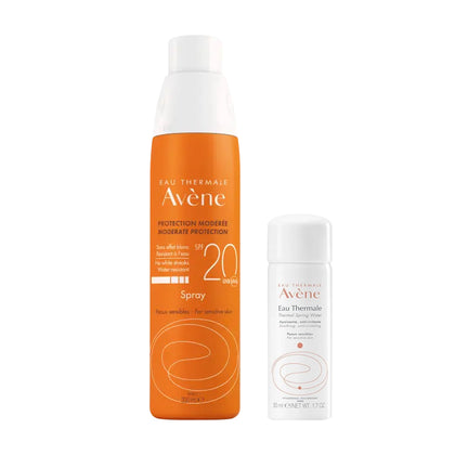 AVENE SPRAY SOLARE SPF20 200ML+ ACQUA TERMALE 50ML