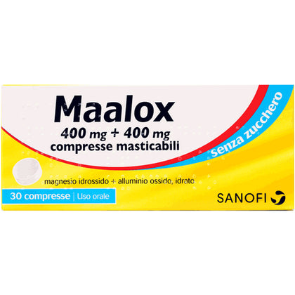 Maalox Limone Senza Zucchero 30 Compresse Masticabili