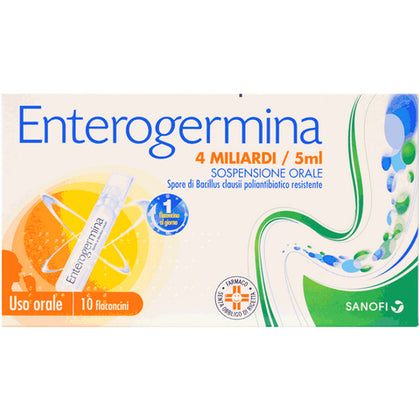 Enterogermina Os 10 Flaconcini 4 Miliardi 5ml