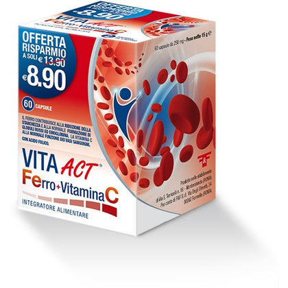 Vita Act Ferro + Vitamina C 60 Capsule