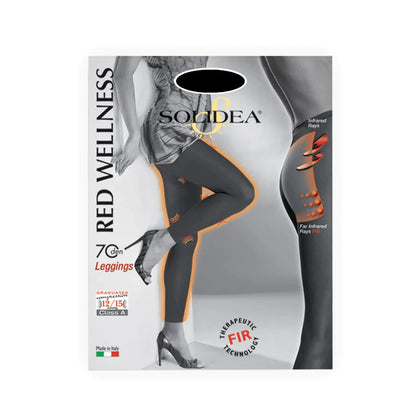 Solidea Leggings Red Wellness 70 Colore Nero Taglia 3ml