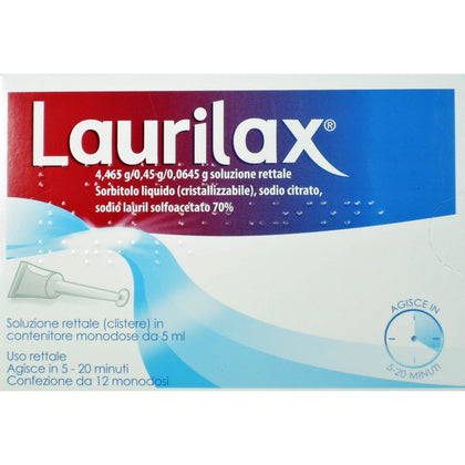 Laurilax Rett Sol 12 Flacone Mono5ml