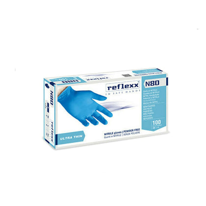 Reflexx Guanti Nitrile Senza Polvere Large 100 Pezzi