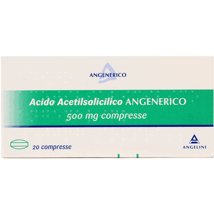 Acido Acetilsalicilico Angenerico 20 Compresse 500mg