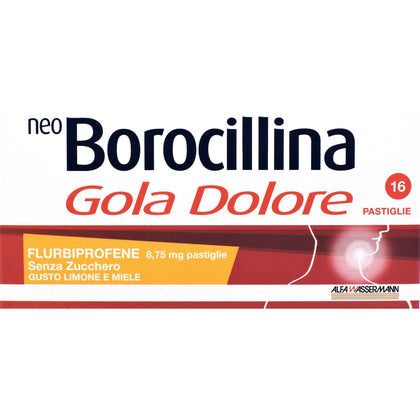 Neoborocillina Gola Dolore 16 Pastiglie Miele Limone Senza Z