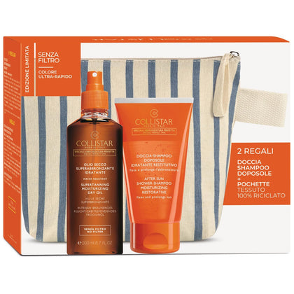 Collistar Kit Olio Secco Superabbronzante + Shampoo Doposole